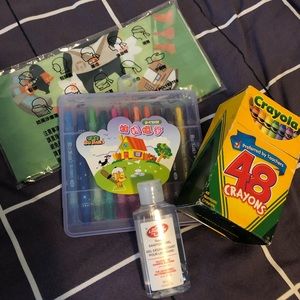 Crayon. Wash your hands dry. Twisting rod. Stationery gift box. Folder. Binder.